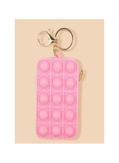 Generic "Innovative Silicone Fidget Keychain for Stress Relief, Pop It Bubbles (Pink)."  - Image 2