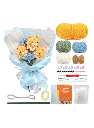 Crochet Kit, Kit for Beginners, Bouquet Beginner Adults, Starter Kits with Yarn, Animal Knitting Detailed Tutorials and Videos - pzsku/ZECE900EE6628447DD549Z/45/_/1701073268/d263421b-cfbb-4095-904b-3bcf9d257df3