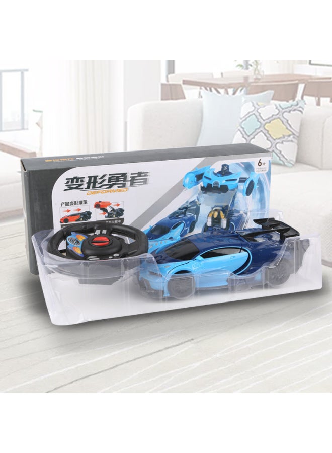 Remote Control Car Toy - Mini Tank Turret Cannon - 2.4ghz Radio Control Indoor Outdoor Play Ready-to-run-Color:Luxury Bugatti-dark Blue (impact Deformation With Remote Control + Charger +5 Rechargeable Batteries)-Proportion:Official Standard  - Image 5