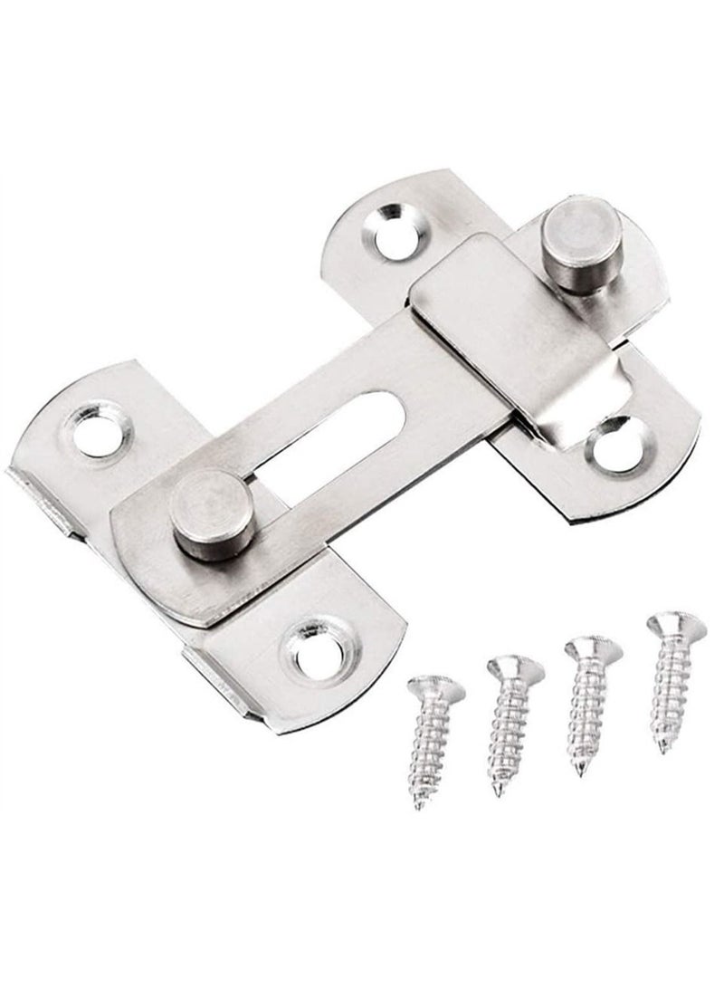 SYOSI Safety Door Lock, Stainless Steel Flip Latch Gate Latches Bar Latch Hasp Lock Sliding for Window Cabinet Room Accessorries, Brushed Finish - Image 1