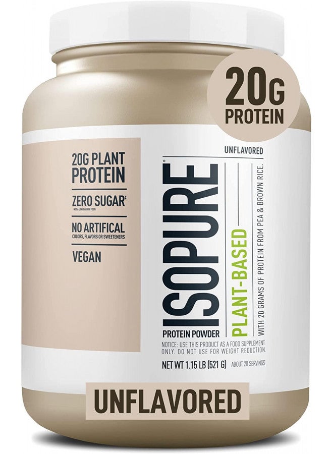 Isopure Isopure Unflavored Vegan Protein Powder, with Monk Fruit Sweetener & Amino Acids, Post Workout Recovery, Sugar Free, Plant Based, Organic Pea Protein, Dairy Free, 22 Servings (Packaging May Vary) - Image 1