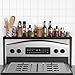 BOIVSHI Stove Top Shelf Kitchen Over Shelf for Stove Stove Spice Rack for Top Adjustable 2733inch Fits Various Stove Lengths Kitchen Spice Organizer Condiments and BBQ Sauces Black - Image 2