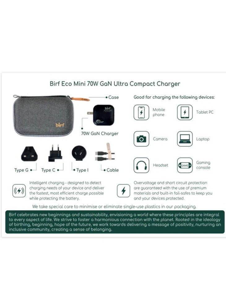 general Birf Eco Mini 70W GAN Ultra Compact Travel Charger - Image 2