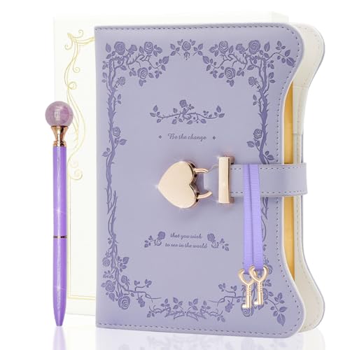 hi!SCI hi SCI Diary with Lock and Keys for Girls Women 360 Pages Journal with Lock for Girls Gift Ideas Girls Locking Diary with Pen Cute Journals Set for Teen Girls Ages 812 Ideal Gifts for 8 9 10 11 12 13 14 Year Old Girl Lavender Purple - Image 1