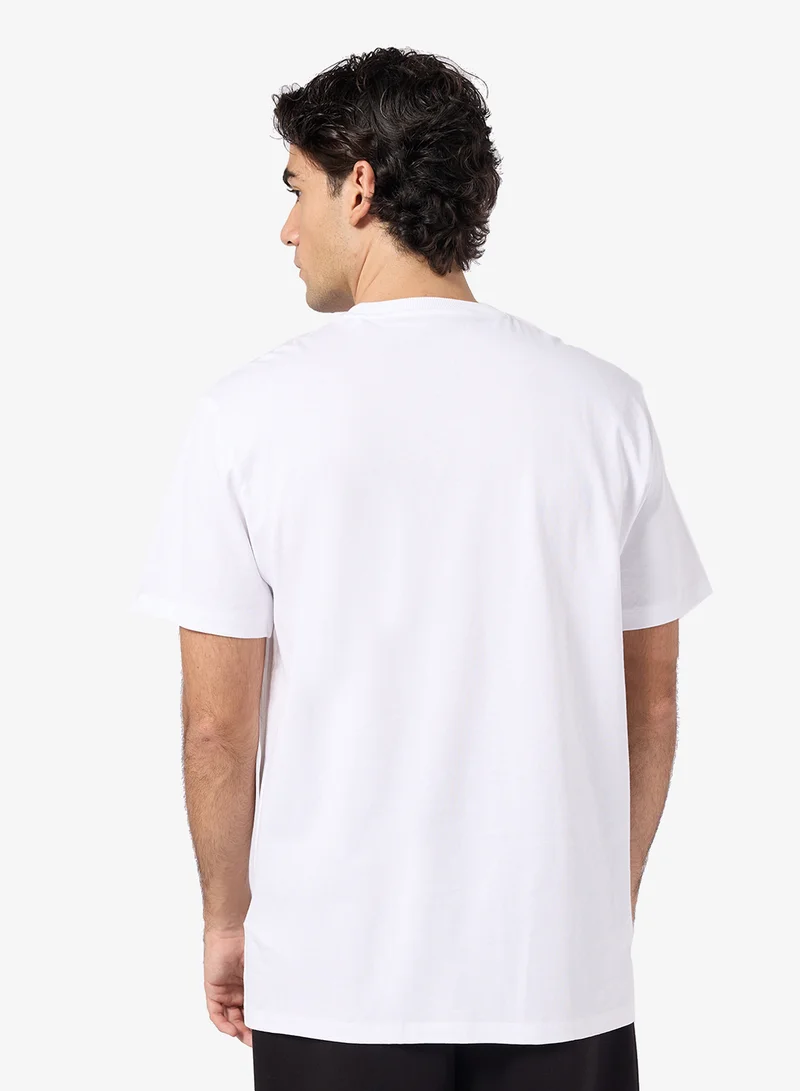 GUESS Crew Neck Short Sleeve Embroidery Logo Tee
