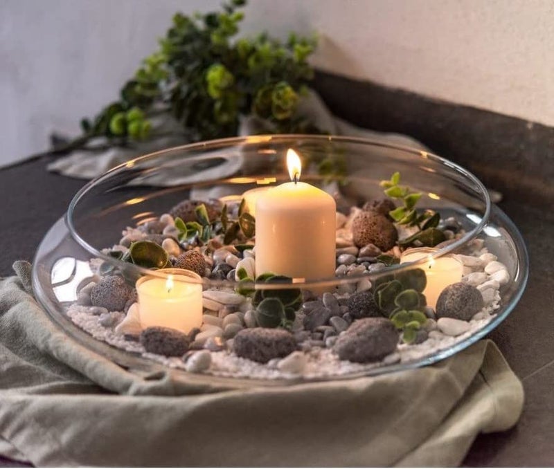 The Purple Tree Decorative Glass Urli Bowl (Pack Of 1,8 Inch) Decorative Bowl For Floating Flowers And Tea Light Candles Home,Traditional Urli Bowl,Diwali Urli,Gift For Diwali,Terrarium,Planter - Image 1
