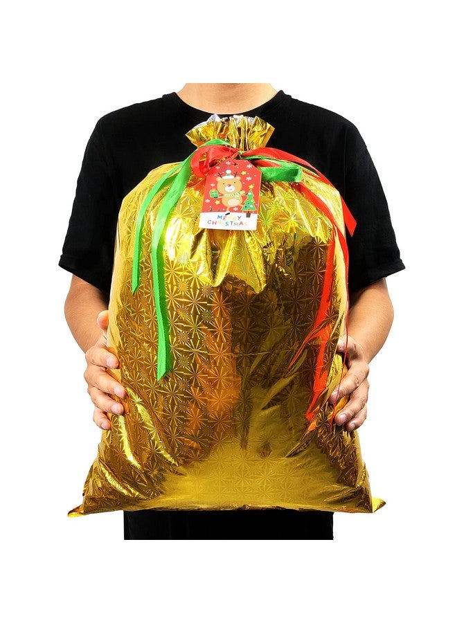 Diamerd 38Pc Christmas Gift Bags With Colorful Drawstring |10 Seconds Wrapping Gift| Holiday Gift Bags Assorted Sizes Small Medium Large Jumbo, Xmas Gift Treat Bags With Tags For Party Favors Present Wrapping - Image 3