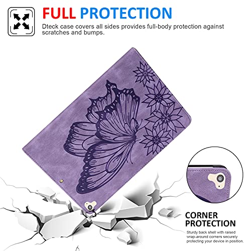 Dteck Case for iPad 9.7 Inch - Auto Sleep Wake Case Flip Stand Leather Classy Cover (Butterfly Purple) - Image 4