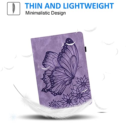 Dteck Case for iPad 9.7 Inch - Auto Sleep Wake Case Flip Stand Leather Classy Cover (Butterfly Purple) - Image 5