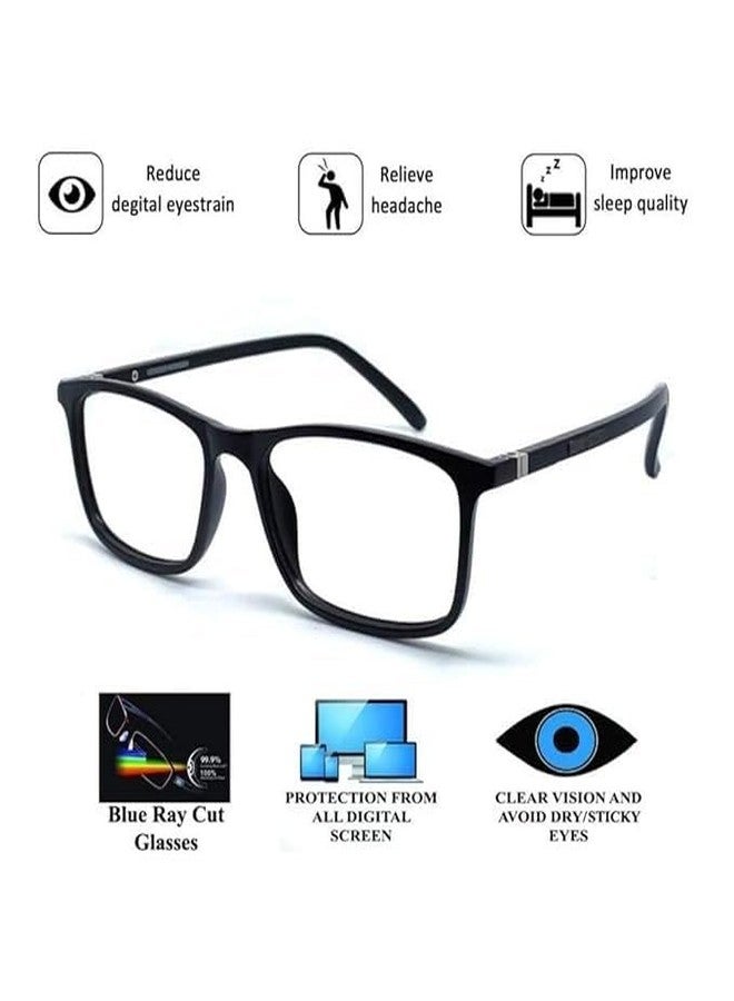 Optify® Blue Cut Power Navigator Spectacles with Anti-glare for Eye Protection from UV by Computer Tablet Laptop Mobile With Test Card And Bluecut Light (Unisex) (+1.00) - Image 4