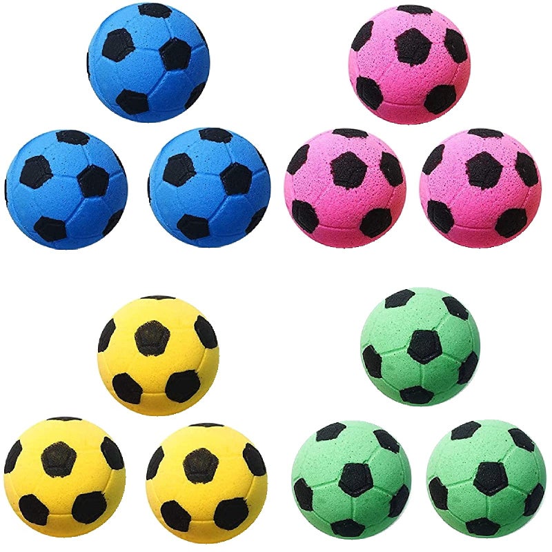 GINFH Cat Foam Ball Cat Sponge Ball Toy Cat Soccer Ball Toy Elastic Soft Foam Football12 - Image 2