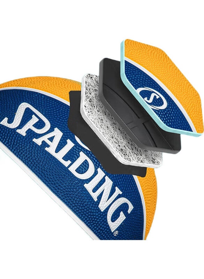 SPALDING كرة سلة، حجم 5، للاستخدام الداخلي والخارجي، مقاومة للاهتراء، غير قابلة للانزلاق، للتدريب للشباب والطلاب، كرة سلة رياضية، زرقاء - Image 2