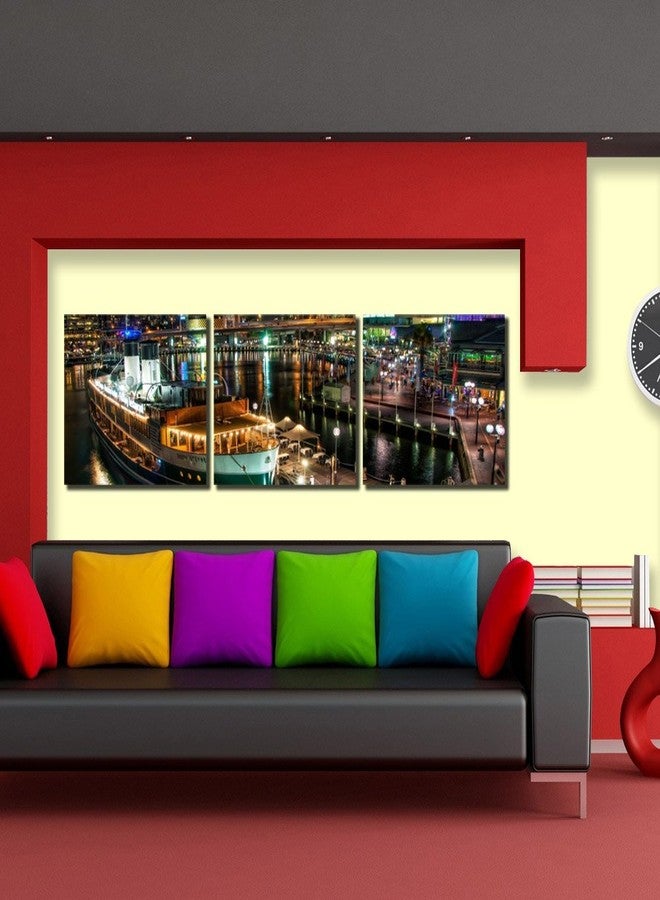999STORE لوحات فنية متعددة الإطارات تشبه اللوحات الفنية - 3 إطارات (135 × 45 سم) - Image 1