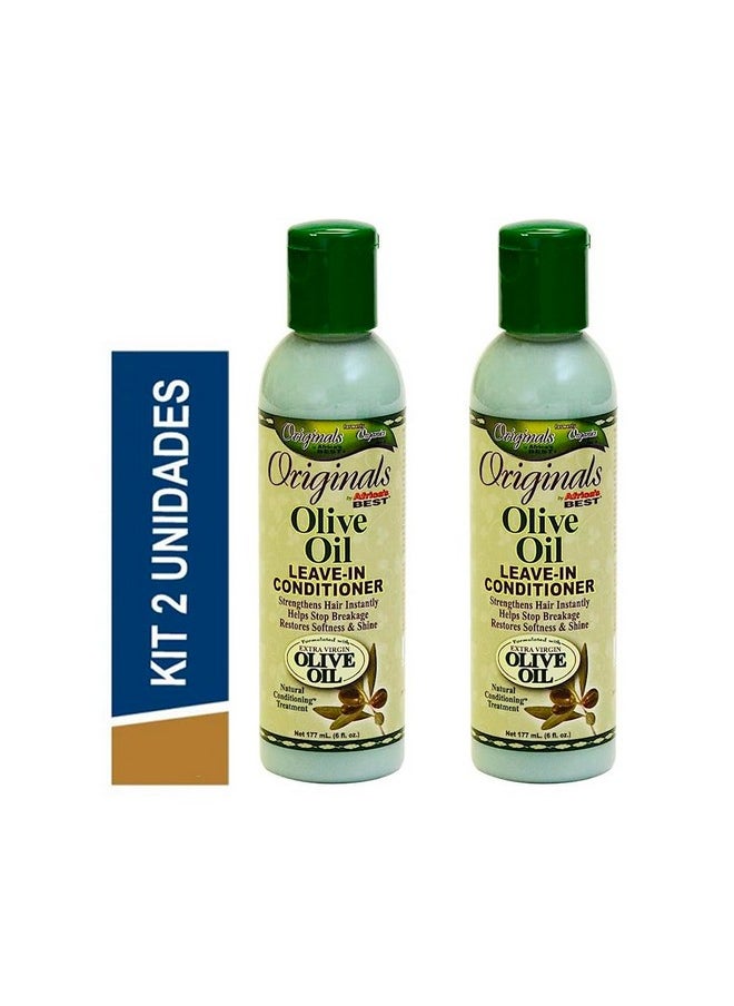 Africa's BEST Africas Best Conditioner Originals Olive Oil Leave-In 6 Ounce (177ml) (2 Pack)  - Image 1