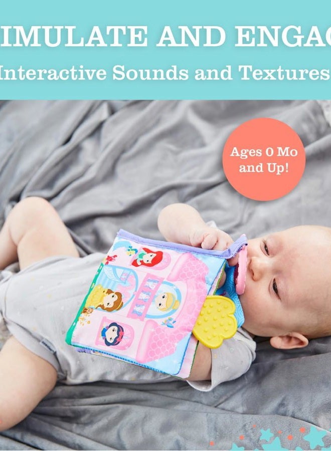 Kids Preferred كتاب ناعم من ديزني للأطفال - كتاب صور أميرات ديزني مع لعبة عضاضة وصفحات مكرمشة - كتاب صور للمواليد الجدد - Image 2