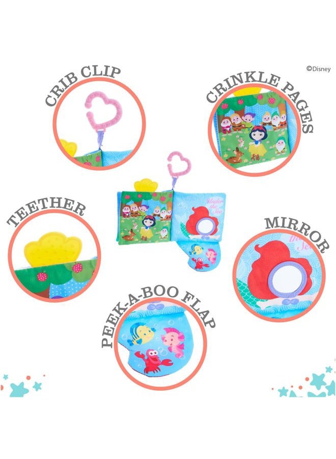 Kids Preferred كتاب ناعم من ديزني للأطفال - كتاب صور أميرات ديزني مع لعبة عضاضة وصفحات مكرمشة - كتاب صور للمواليد الجدد - Image 4