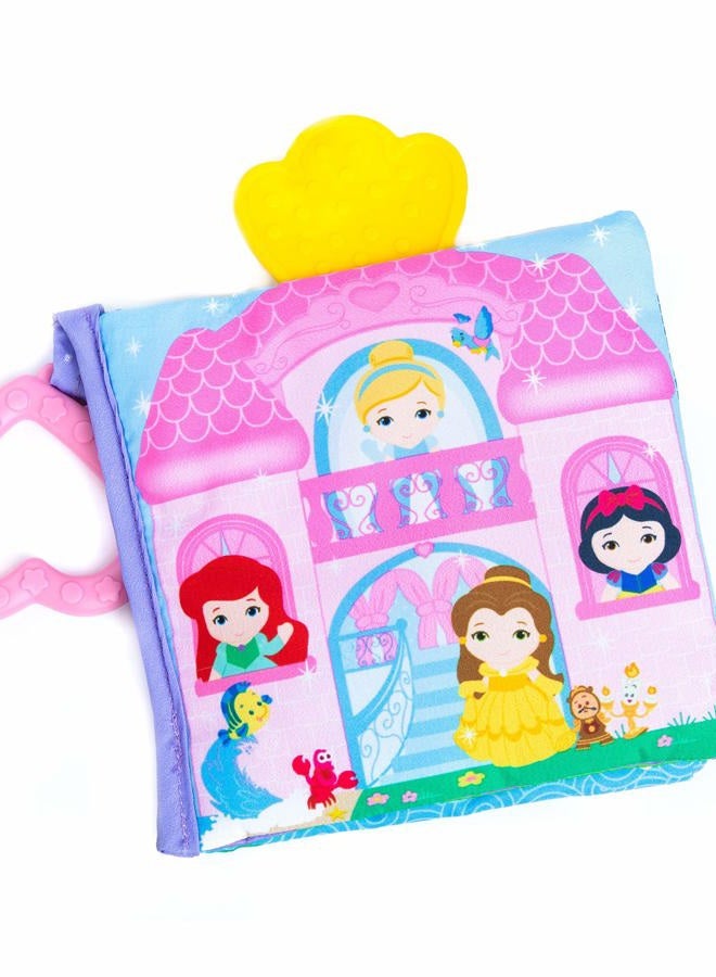 Kids Preferred كتاب ناعم من ديزني للأطفال - كتاب صور أميرات ديزني مع لعبة عضاضة وصفحات مكرمشة - كتاب صور للمواليد الجدد - Image 1