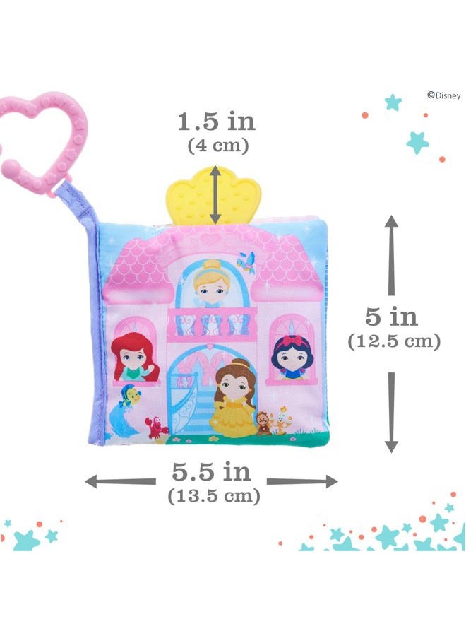 Kids Preferred كتاب ناعم من ديزني للأطفال - كتاب صور أميرات ديزني مع لعبة عضاضة وصفحات مكرمشة - كتاب صور للمواليد الجدد - Image 5