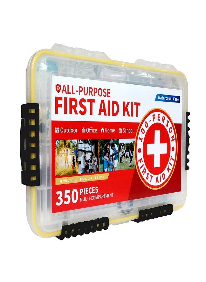 Prelady-350 Pieces All-Purpose 100-Person Emergency First Aid Kit – Waterproof Plastic Case | Clearly Organized for Fast Retrieval | Perfect for Home, Business, Workplace, Boat, Travel, Outdoor & Car - Image 1