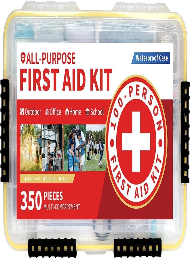 Prelady-350 Pieces All-Purpose 100-Person Emergency First Aid Kit – Waterproof Plastic Case | Clearly Organized for Fast Retrieval | Perfect for Home, Business, Workplace, Boat, Travel, Outdoor & Car - Image 3