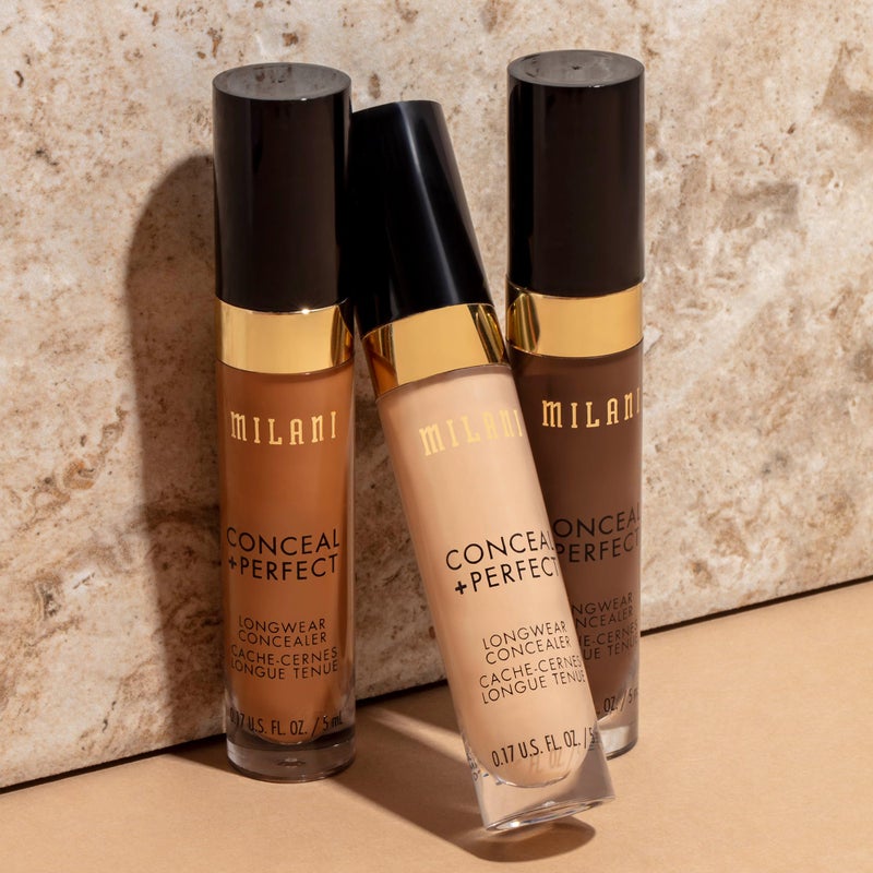 Milani Conceal + Perfect Longwear Concealer Full Coverage Infused with Hyaluronic Acid & Vitamin E, Cover Dark Circles, Blemishes & Skin Imperfections for Long-Lasting Wear - Ivory Rose - Image 5