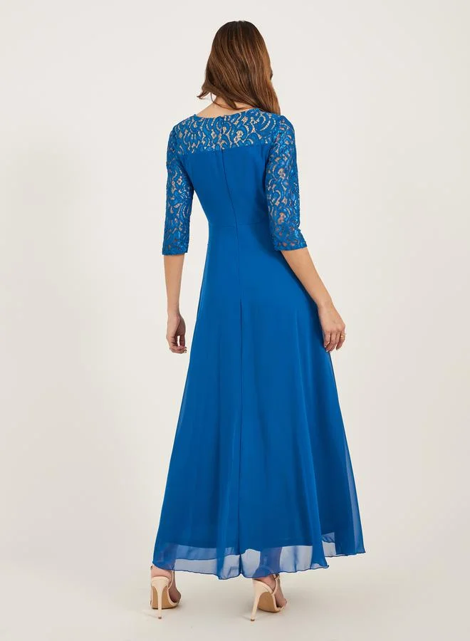 Styli Lace Bodice Maxi Dress