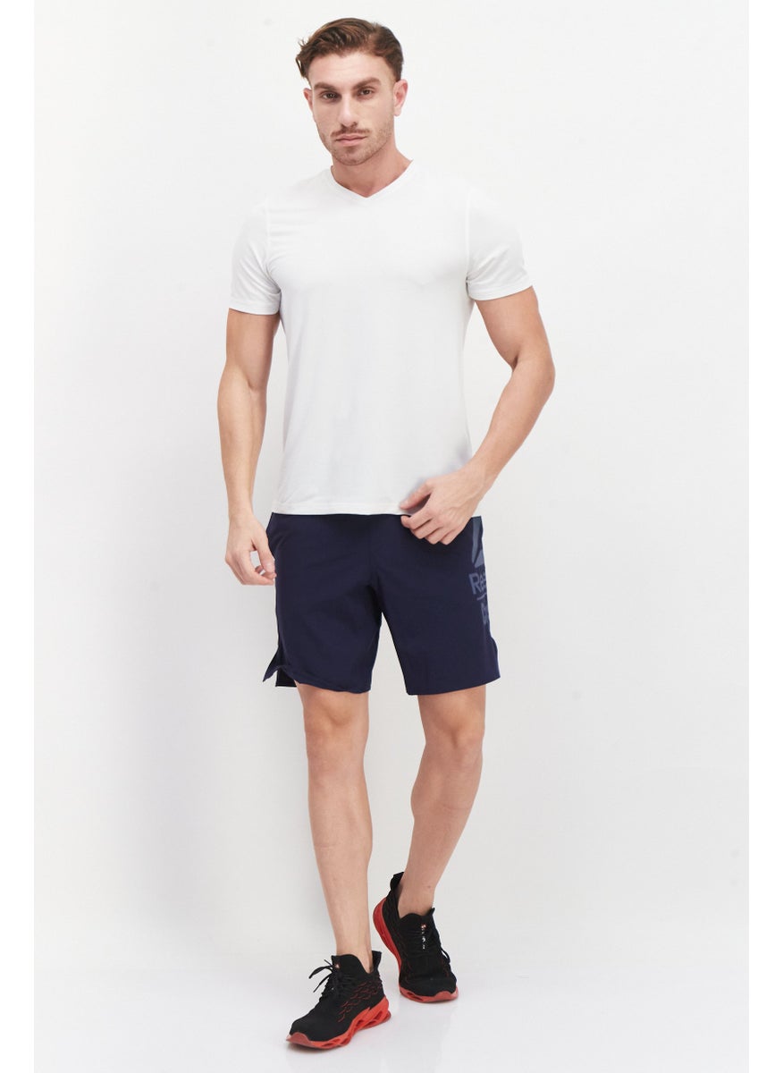 Reebok Men Sportswear Fit Training Short, Navy Blue  - Image 3
