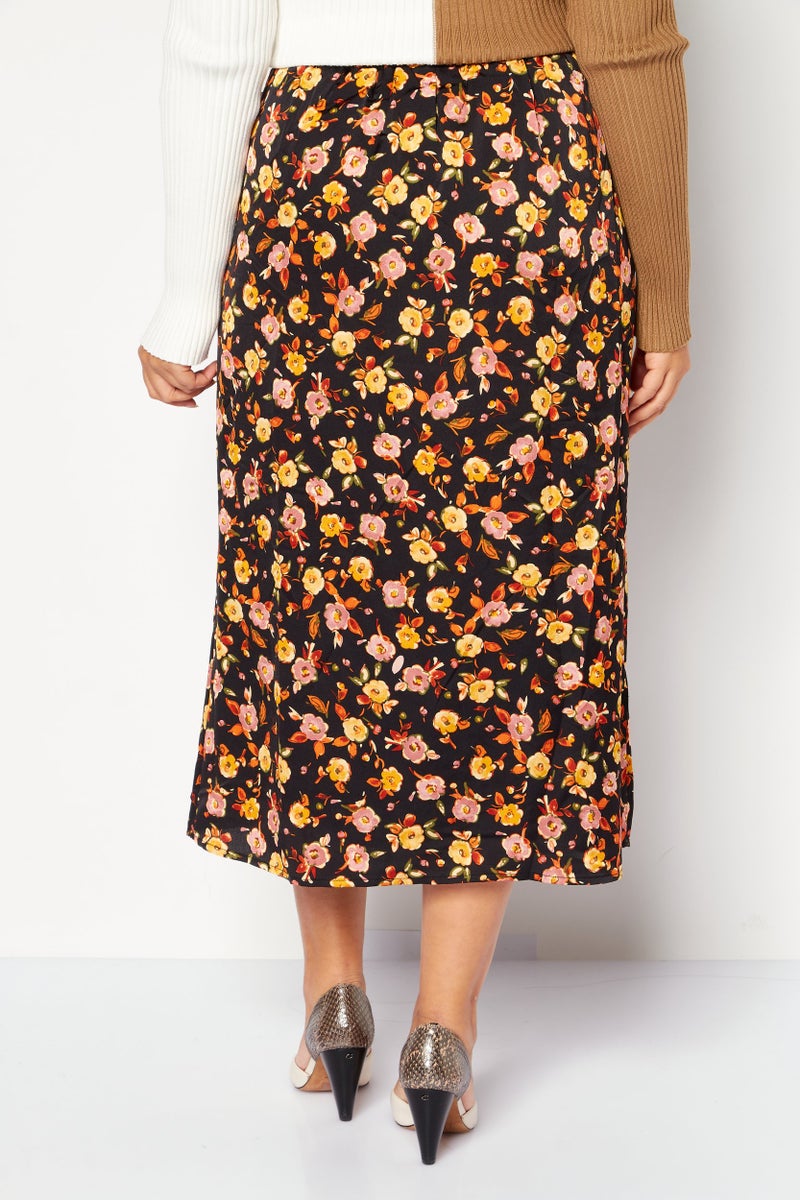 Tahari Women Floral Printed Midi Skirt, Multicolor - Image 4