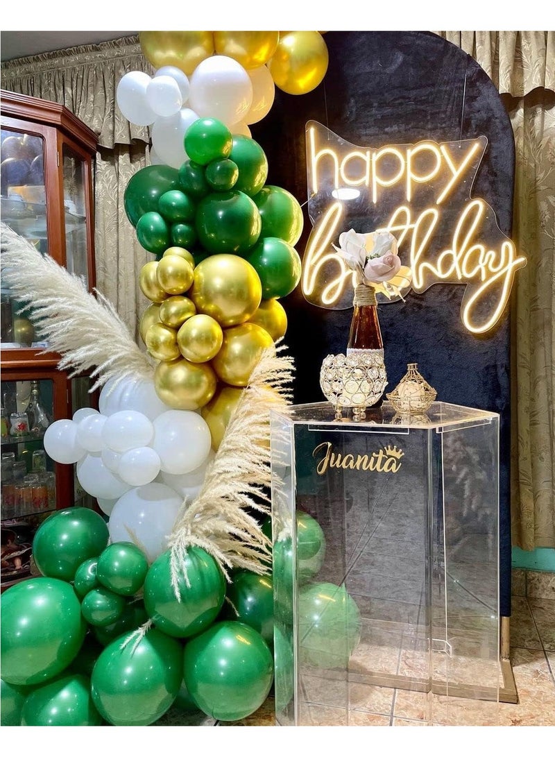 ستارتكس عبوة من 100 بالون هيليوم دائري خضراء مقاس 12 انش لتزيين خلفية حفلات الزفاف والتخرج والذكرى السنوية واعياد الميلاد - Image 4