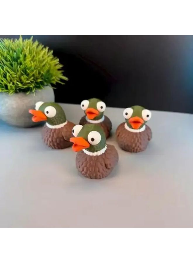 Ochre Brown 3D Printed Duck Gothic Desktop Ornament Halloween Decoration - Image 2