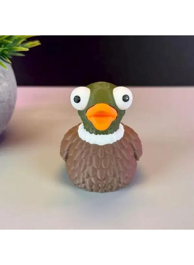 Ochre Brown 3D Printed Duck Gothic Desktop Ornament Halloween Decoration - Image 5