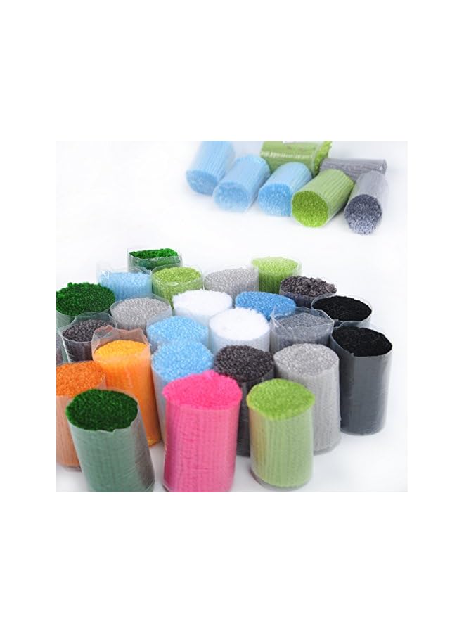 The Bros 14 Model Latch Hook Kits Shaggy Craft for DIY Throw Pillow Cover Sofa Cushion Cover Christmas Gift Owl/Dog/Cat/Bear/Bird with Pattern Printed 16X16 inch BZ982 - Image 4