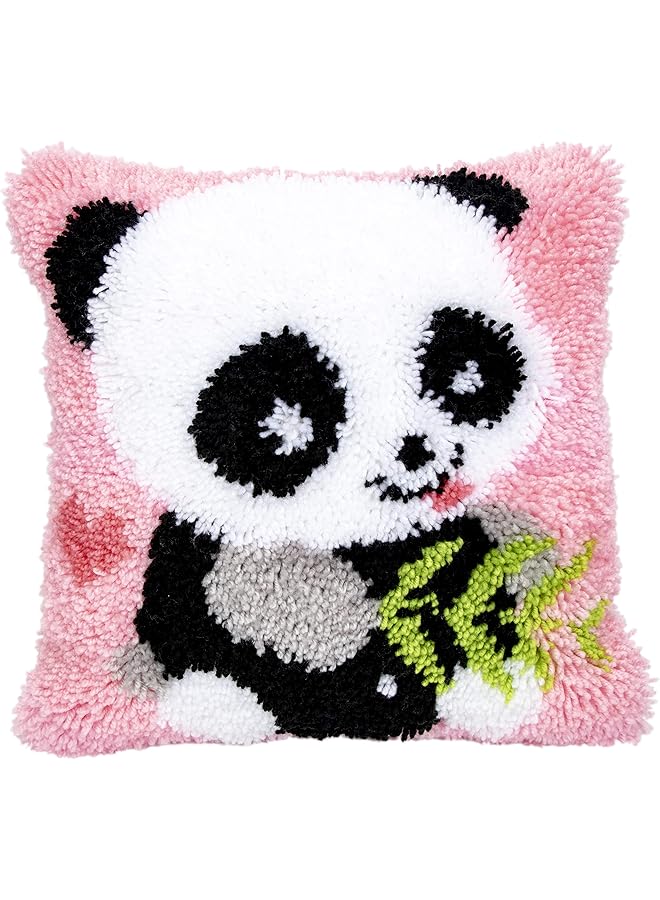 The Bros 14 Model Latch Hook Kits Shaggy Craft for DIY Throw Pillow Cover Sofa Cushion Cover Christmas Gift Owl/Dog/Cat/Bear/Bird with Pattern Printed 16X16 inch BZ982 - Image 1