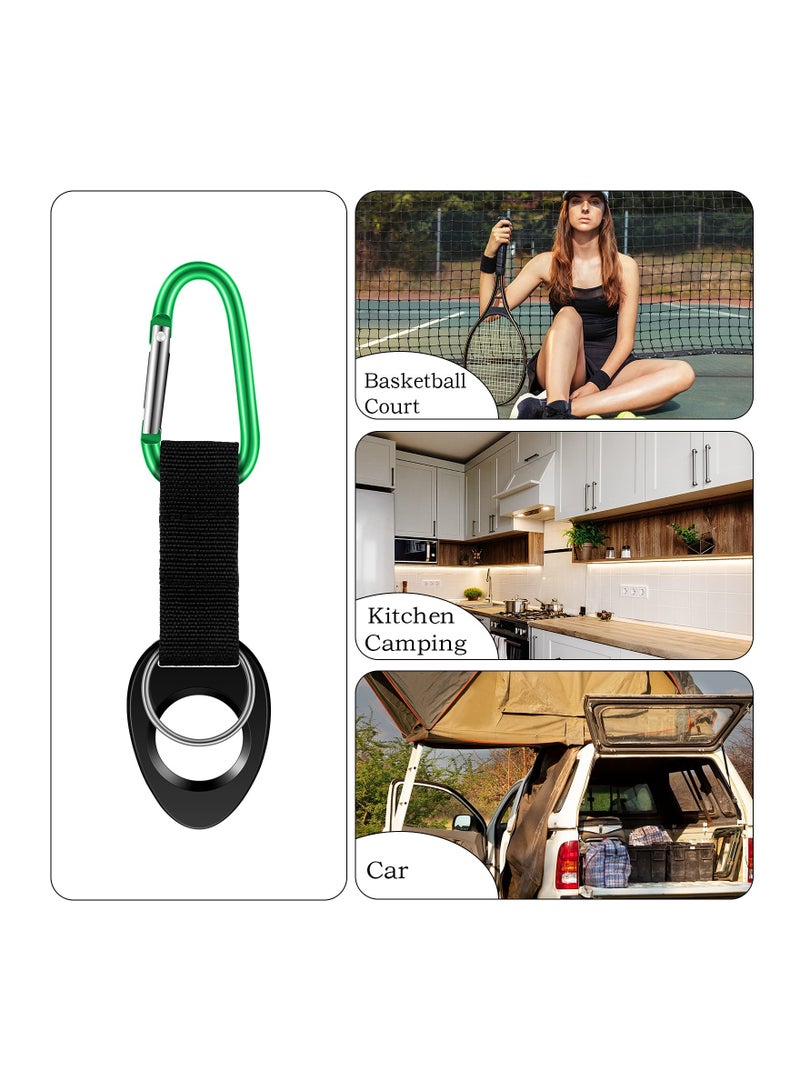 7 Pieces Silicone Water Bottle Holder Clip - Portable Carrier with Key Ring Hook for Backpack, Belt, Bike, Camping  Traveling - Image 4