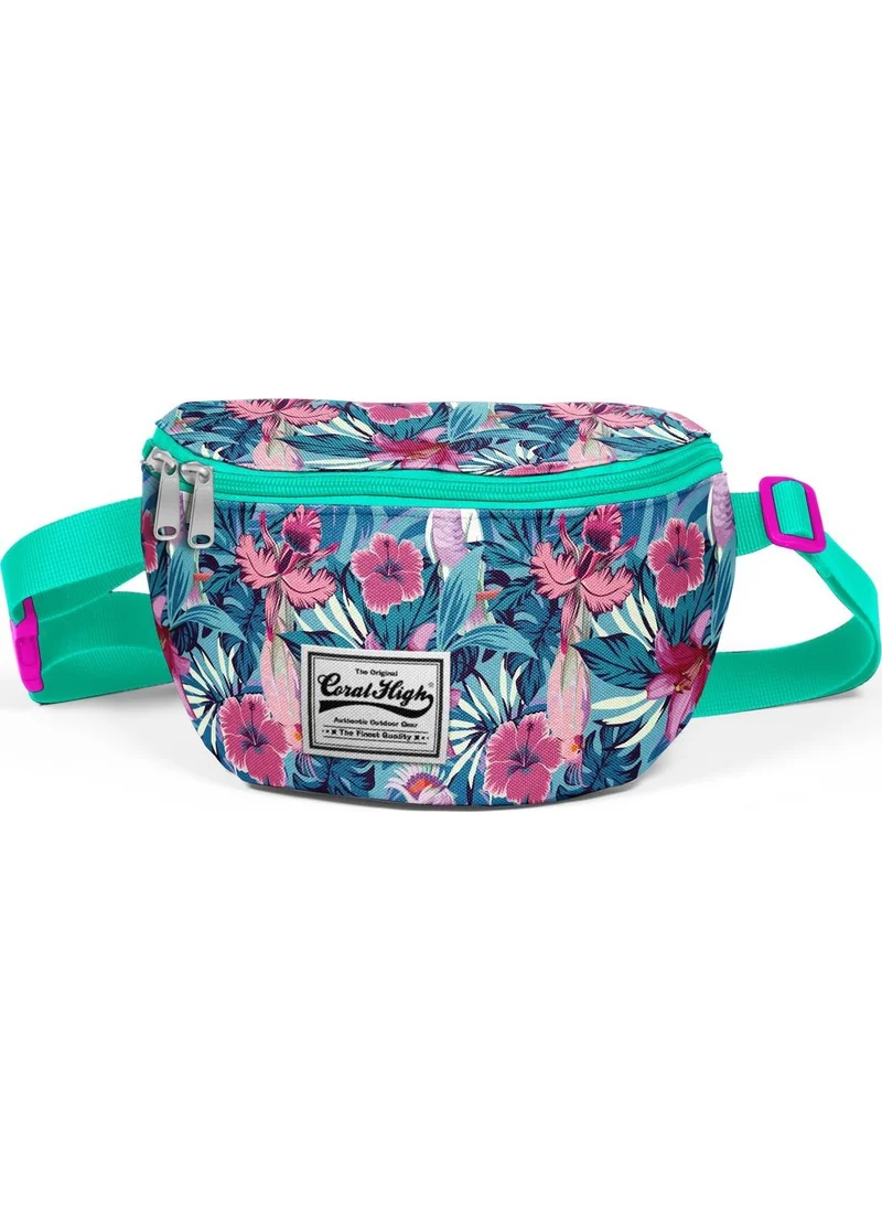 CORAL HIGH Water Green Patterned Waist Bag
