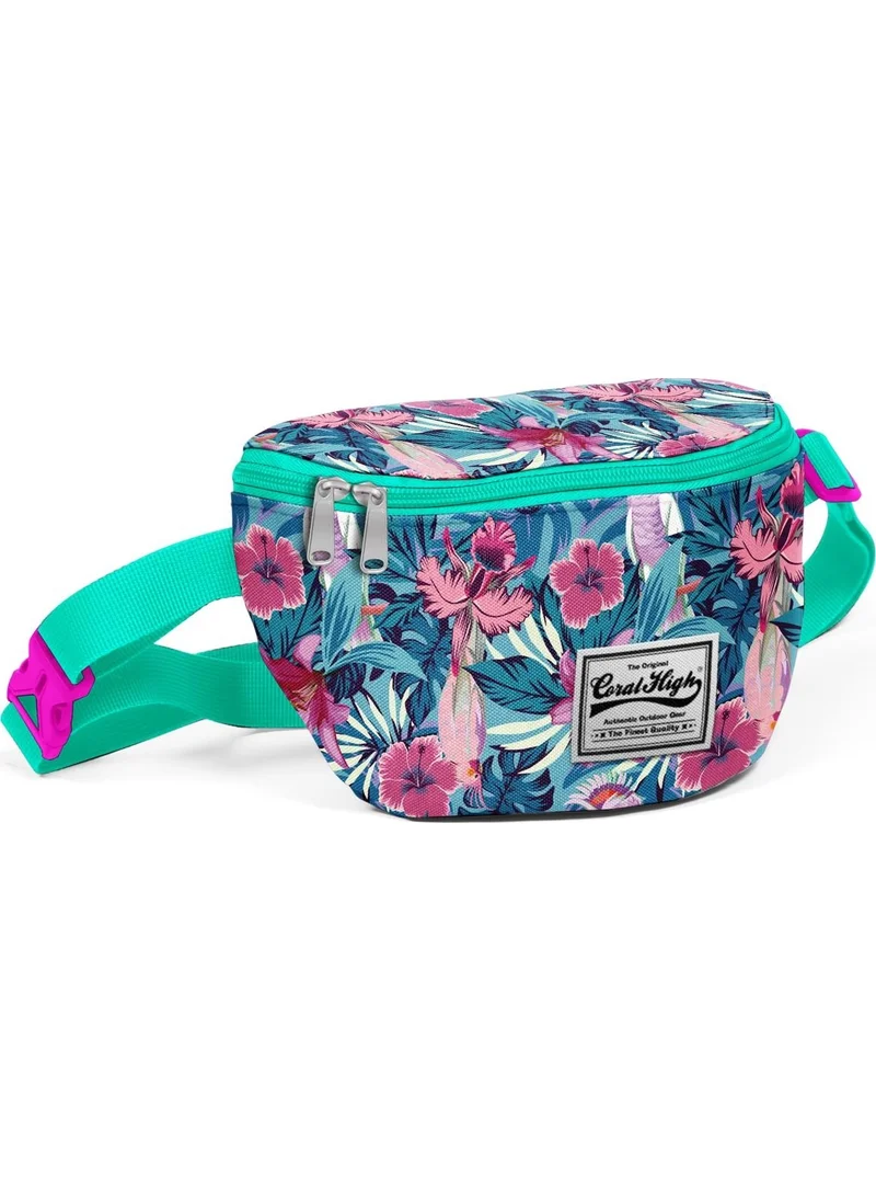 CORAL HIGH Water Green Patterned Waist Bag