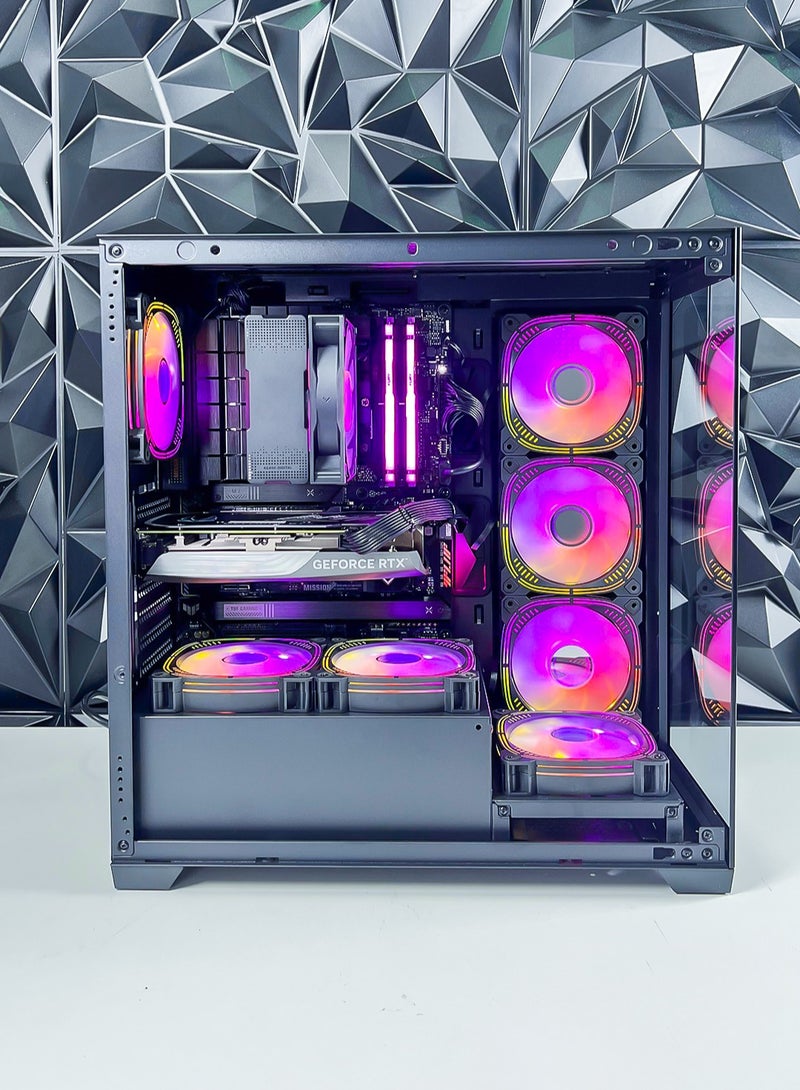 Game Sekret حاسوب الألعاب Level Gaming PC من Game Sekret – بمعالج Intel Core i5-12400F، وبطاقة رسوميات GeForce RTX 5060 بسعة 8 جيجابايت، وذاكرة DDR4 بسعة 16 جيجابايت، وتخزين SSD من نوع NVMe بسعة 1 تيرابايت، ومبرّد هوائي، ولوحة أم H610، ومزوّد طاقة 650 واط بمعيار 80+، واتصال WiFi وBluetooth، ونظام تشغيل Windows 11 Pro، مع ضمان لمدة سنة واحدة. None - Image 2