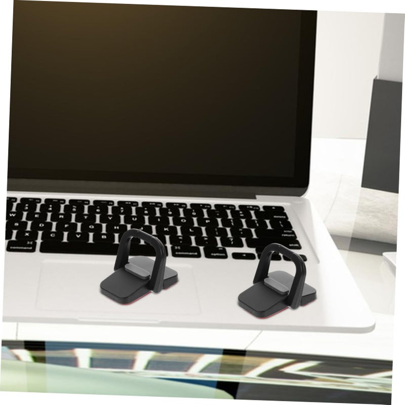 Metal Laptop Stand Portable Ergonomic Riser Holder for Home Office Travel Black - Image 3