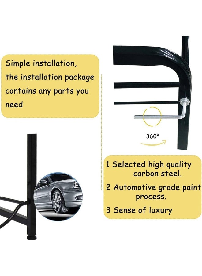 MOMENT 5 Gallon Water Bottle Holder, 3 Tiers Black Double Row Heavy Duty Water Cooler Jug Rack, Water Rack With 6 Slots For Home Kitchen, Black - Image 5