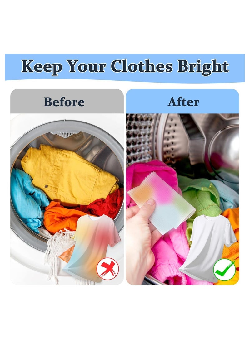 Color Absorber Sheets for Laundry 50 Disposable Fabric Dye Catcher Sheets - Image 4