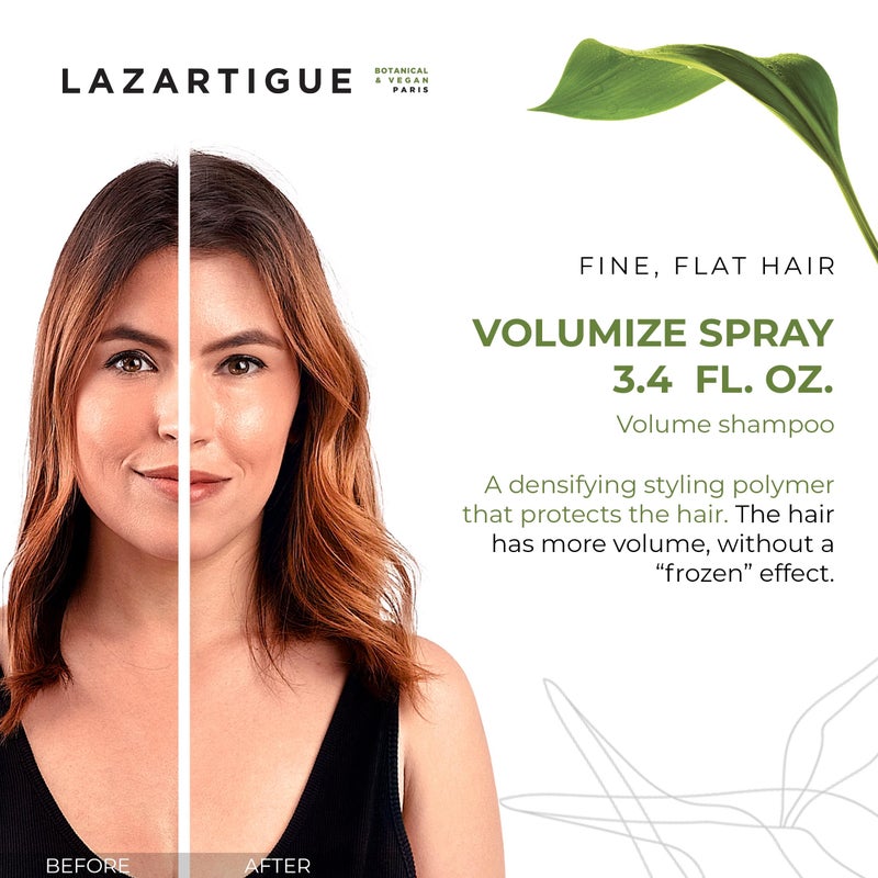 Lazartigue Volumize Hairspray | Hair Spray that Strengthens Hair and Coats It With A Protective Film For Volume. | Hairspray For Fine, Flat, & Thin Hair | Vegan, Sulfate and Silicone Free, 3.4 Fl.Oz. - Image 2
