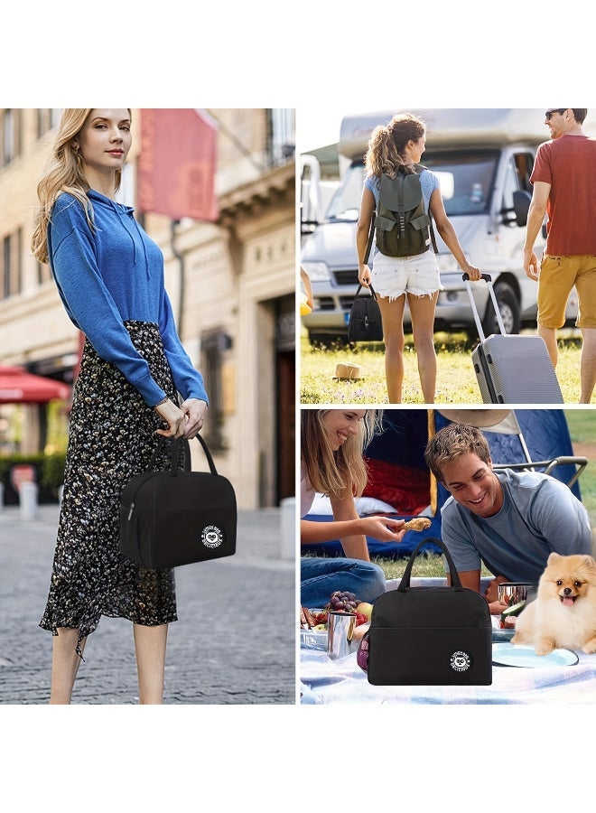 Lunch Bag, Insulated Lunch Bag for Women Men Kids, Reusable Insulated Lunch Bag, Cool Bag Thermal Food Insulated Lunch Bag, Insulation and Cold Bento Box Bag for Office, Work, School, Picnic or Travel (Grey) - Image 5
