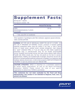 Pure Encapsulations Dhea 25 مجم؛ مكمل لدعم المناعة وتوازن الهرمونات*؛ 180 كبسولة  - Image 3