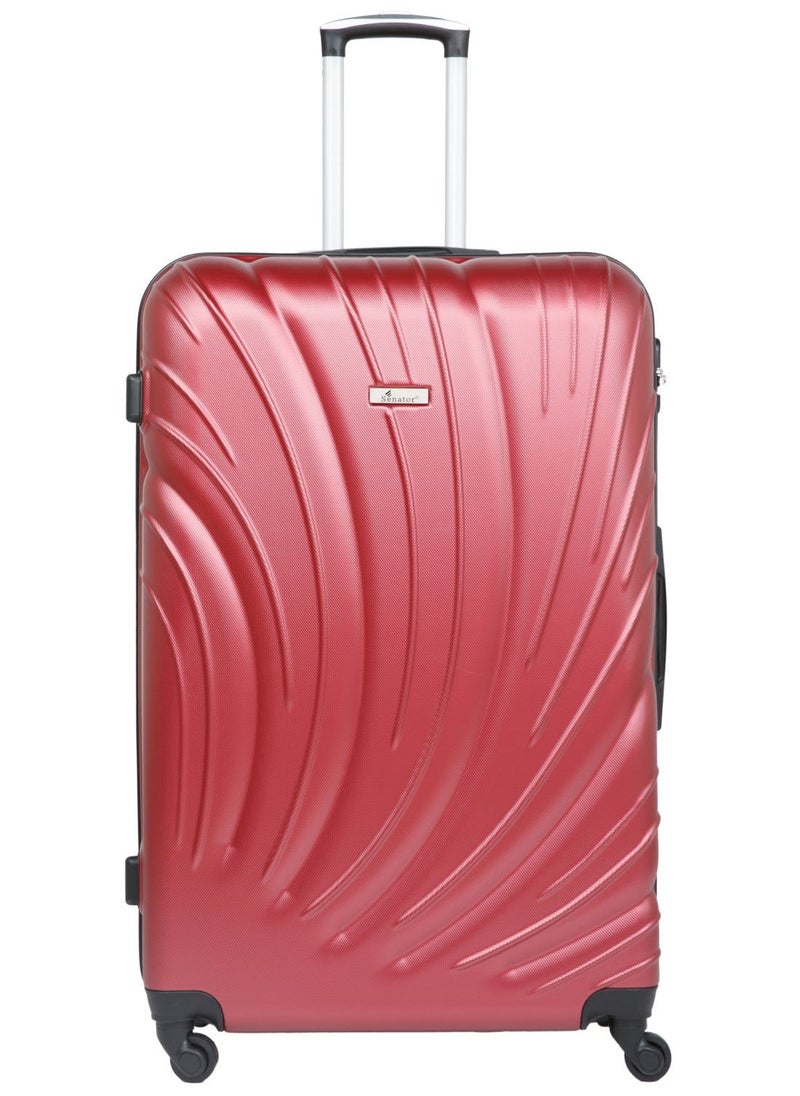 SENATOR - Hard Shell Travel Bags Trolley Luggage Set of 4 Piece Suitcase for Unisex ABS Lightweight with 4 Spinner Wheels KH115 Burgundy - Image 1