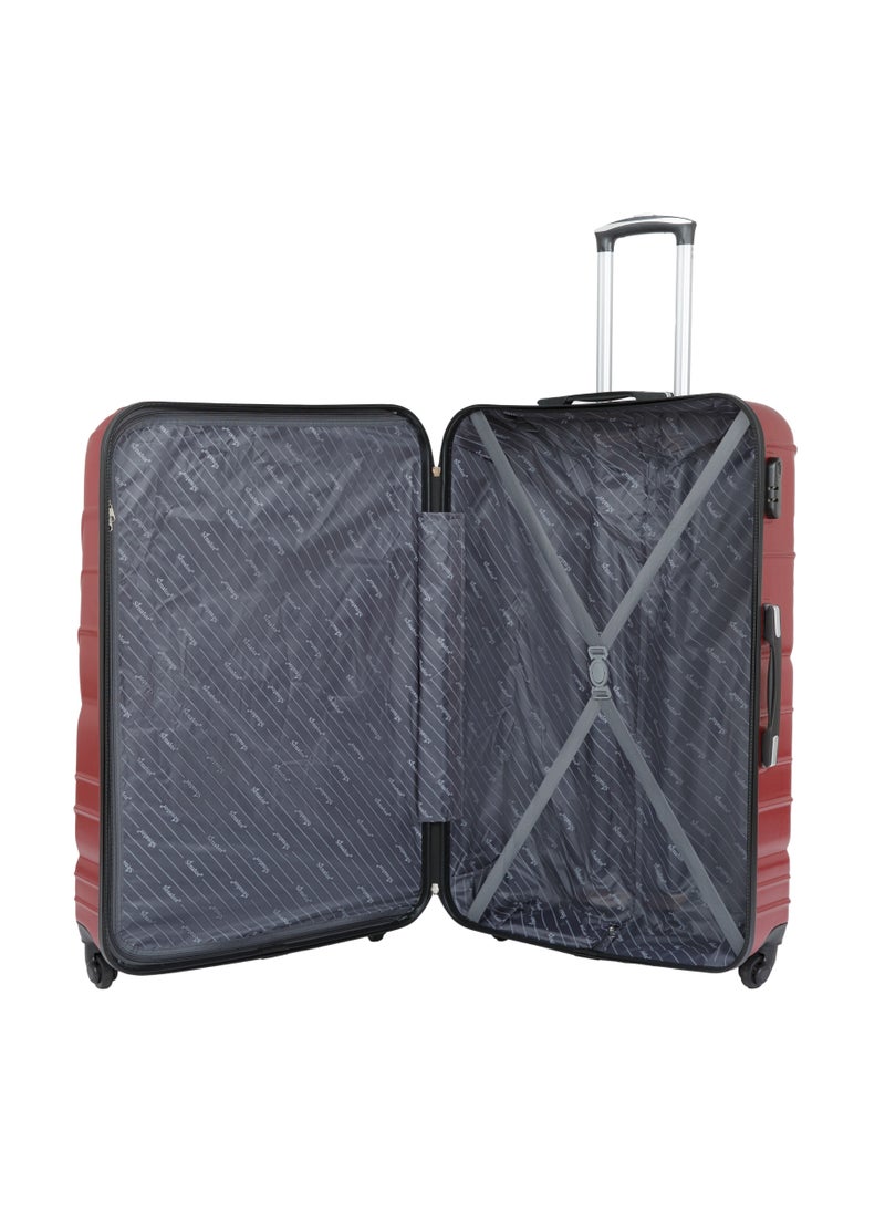 SENATOR - Hard Shell Travel Bags Trolley Luggage Set of 4 Piece Suitcase for Unisex ABS Lightweight with 4 Spinner Wheels KH115 Burgundy - Image 1