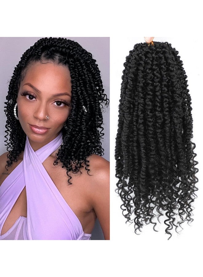 Befunny Passion Twist Crochet Hair,12 Inch 9 Packs Pretwisted Passion Twist Hair, Soft Pre Looped And Pre twist Crochet Hair For Women，Short Black Curly Crochet Braids(12",1B#) - Image 1
