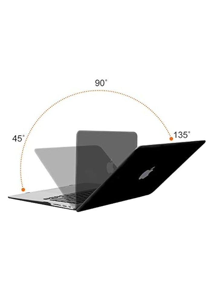 Mosiso Compatible with MacBook Air 13 inch Case (Models: A1466 & A1369, Older Version 2010-2017 Release), Protective Plastic Hard Shell Case Cover, Black - Image 2
