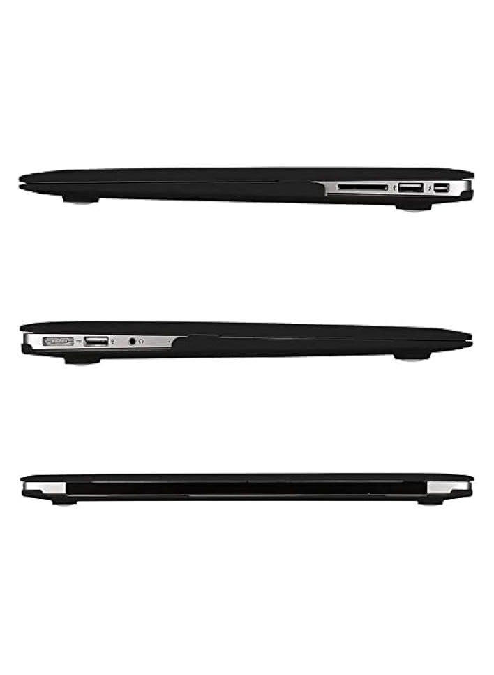 Mosiso Compatible with MacBook Air 13 inch Case (Models: A1466 & A1369, Older Version 2010-2017 Release), Protective Plastic Hard Shell Case Cover, Black - Image 4