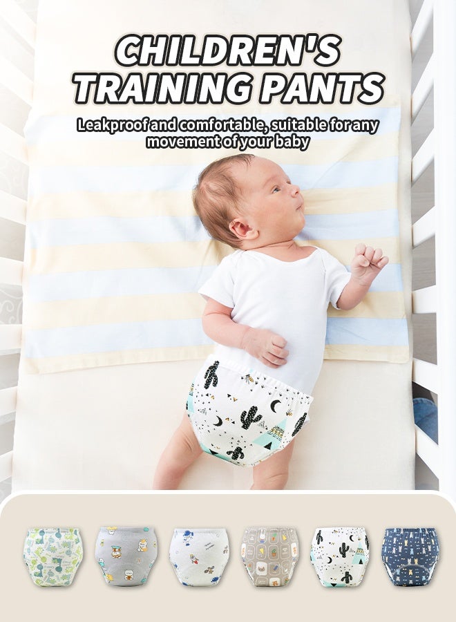 6-Piece Baby Potty Training Pants, Cloth Diaper for Boys & Girls, Breathable Potty Training Underwear, Size 100cm, 6+ Months, 8–13kg - Image 2