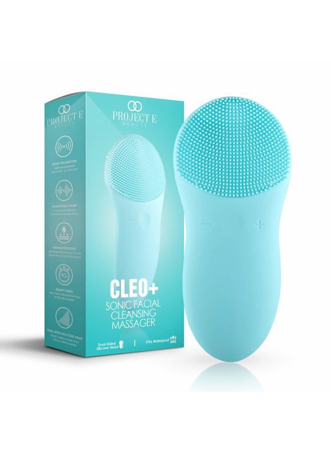 Project E Beauty Cleo+ Sonic Facial Cleansing Brush by Project E Beauty | Daily Cleansing | Gentle Exfoliating | Wireless Portable Face Cleanser | Face Massager Wash Brush | Travel Size | Waterproof Soft Silicone - Image 1